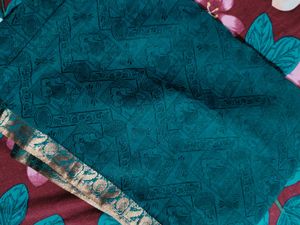 Teal saree