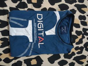 Blue Graphic Print T-shirt