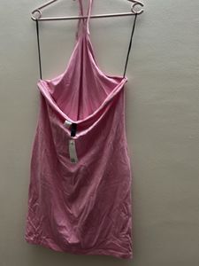 Pink halter dress