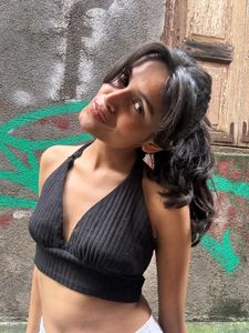 (Can Bargain) Backless Haulter Neck Bralett