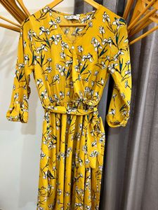 Floral Yellow Maxi Dress