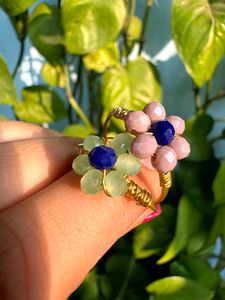 Beads Flower Ring ,Affordable, Stylish, Handmade.