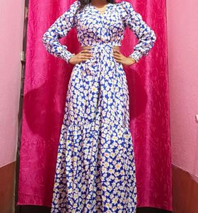 Beautiful Flower Maxi Dress