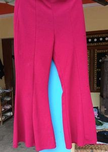 Co Ord Set Pink Flare Leg Trouser And Top
