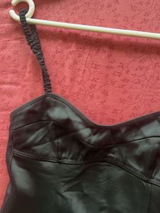 H&amp;M Black Satin Dress