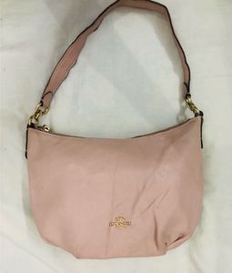 Pink Leather Coach Hobo Bag