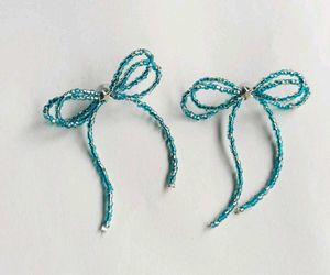 Blue Coquette Bow Earrings