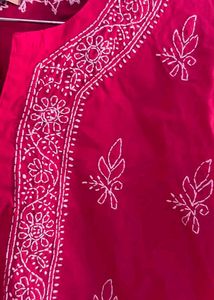 Short chikankari Kurta
