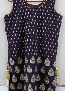 Purple & Gold Embellished Tunic
