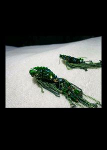 Dark Green Earrings