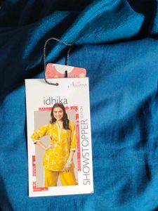 Teal Embellished Anarkali Kurta Set