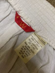 W Pants white Cotton