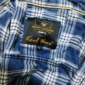 Men's Blue Plaid Flannel Shirt