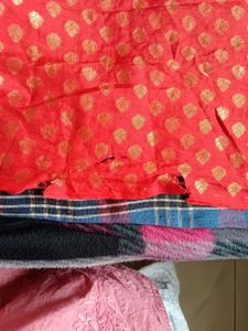Red &amp; Green Saree