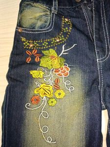 Embroidered Flare Jeans
