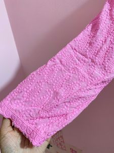 Pink Embroidered Kurta