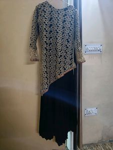 Elegant Velvet &amp; Lace Dress