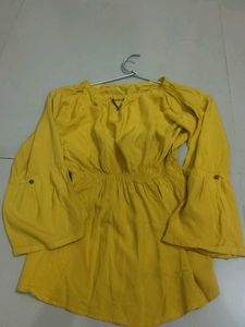 Mustard Bell Sleeve Top