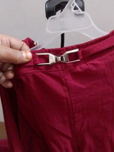 Maroon Top &amp; Palazzo Pants Set