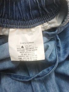 Vintage Wash Denim Cargo Pants