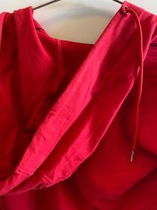 Crop Red Studiofit Hoodie