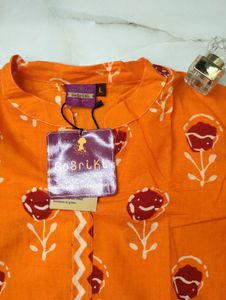 Brand New Orange Kurta Set (GoSriKi)