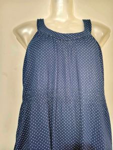 Size M/ L 36-38  Blue Polka Dot Dress