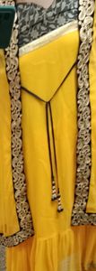 Yellow  net chudi set