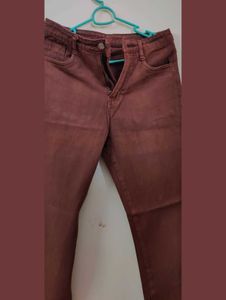 Brown Straight Jeans