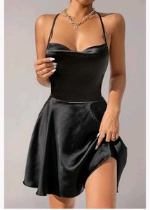Black Backless Mini Dress