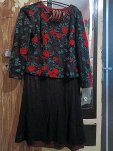 Red Embroidered Beautiful Dress