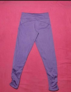 Crane Purple Stretchable Leggings - Size M
