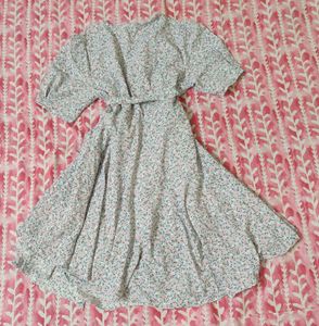Ice Blue Flared Dress