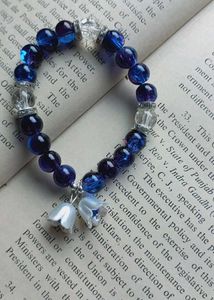 Dual Shade Purple And Dark Blue With Flower