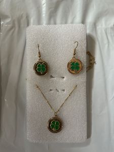 Four Lucky Leaf Clover Necklace Set