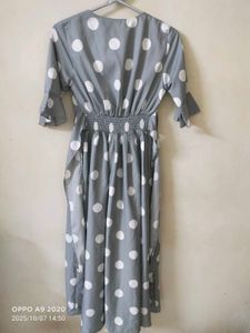 Polka Dot Grey Dress