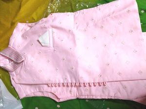Baby Pink Embroidered Kurta