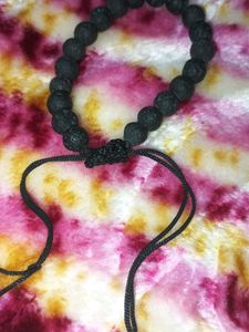 Black Lava Stone adjustable Bracelet