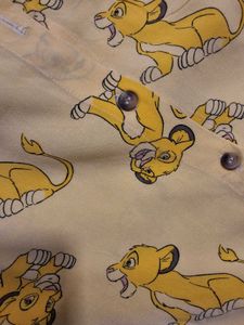 Lemon Yellow Simba Print Cute Shirt