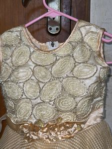 Beige Girls Frock