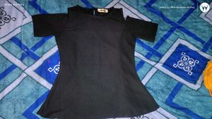 Cold Shoulder Black Top