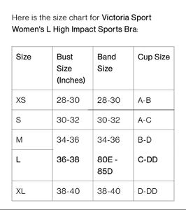 Victoria Sport Bra Size L