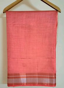Peach Cotton Saree