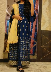 Partywear Front Slit Two-piece Set