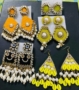 Hand Made 5 pair Combo Earrings