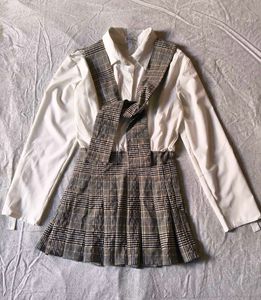 Korean Plaid Jumper Dress