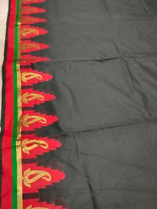 Elegant Saree with Border🖤❤️