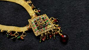Elegant Golden Oxidized Jewelry Set
