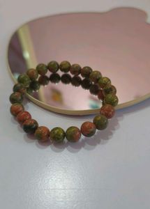 Natural Unakite crystal bracelet ✨️