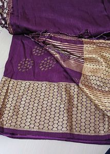 Purple Partywear Saree